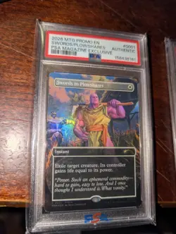 Psa Authenticated Magic The Gathering Thanos Swords To Plowshares PROMO Card - Image 1