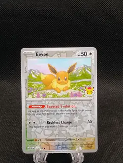 Prismatic Evolutions Eevee 2025 Pokemon Day Promo Card 074/131 Reverse Holo - Image 2