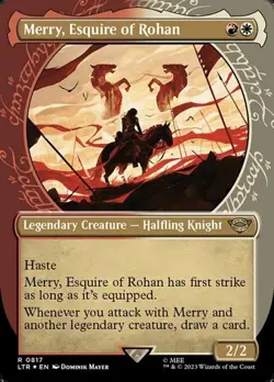 Merry, Esquire of Rohan - Surge Foil Extended Art Showcase LTR NM MTG - Image 1