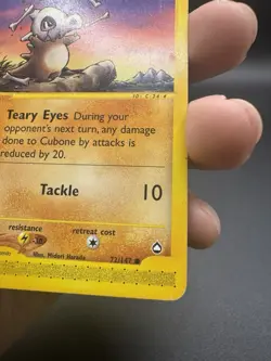 Cubone 72/147 Aquapolis Non-Holo Vintage Pokemon Card MP/LP - Image 4