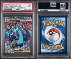 2025 POKEMON MEP EN-ME BLACK STAR PROMO #023 MEGA CHARIZARD X EX PSA 9 - Image 3