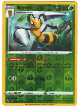 Beedrill 3/185 Vivid Voltage Reverse Holo Rare Pokemon TCG - Image 1