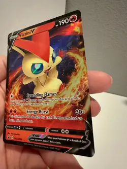 Pokemon TCG Victini V SWSH Black Star Promos SWSH104 Promo LP 0420#100 - Image 2