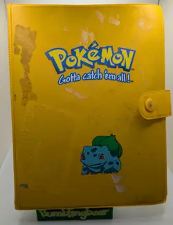 Pokemon Gotta Catch Em All Vintage Binder Yellow Binder Bulbasaur 4-Pocket - Image 1