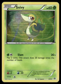 Pokemon Cards Snivy BW01 Black And White Promo LP - Image 1