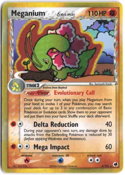 Meganium 4/101 Holo Rare Dragon Frontiers Pokemon Holo - Image 1