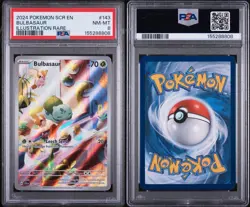 2024 POKEMON SCR EN-STELLAR CROWN ILLUSTRATION RARE #143 BULBASAUR PSA 8 - Image 3