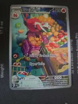 Pokemon TCG Crocalor 202/193 SV02: Paldea Evolved Illustration Rare Holo - Image 1