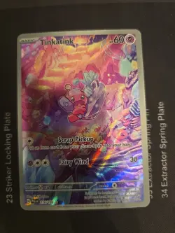 Pokemon Tinkatink Full Art Holo Illustration Rare SV02 Paldea Evolved 216/193 - Image 1