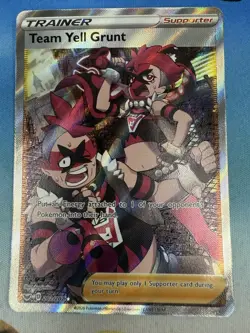 Team Yell Grunt 202/202 Full Art Sword & Shield Base Pokemon Card - Image 1