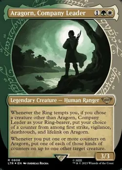 Aragorn, Company Leader - Surge Foil Extended Art Showcase LTR NM MTG - Image 1