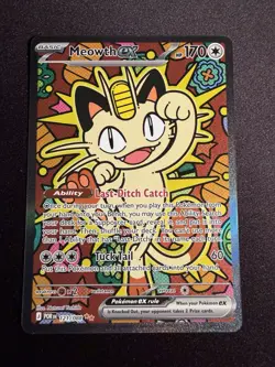 Pokemon TCG Meowth EX 121/88 SIR Special Illustration Rare Perfect Order - Image 1