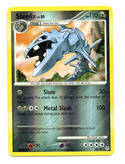 2007 Pokemon Diamond & Pearl 38 Steelix Reverse Holo - MP Medium Play - Image 1