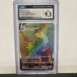 2021 POKEMON SWORD & SHIELD FUSION STRIKE SECRET FULL ART/BOLTUND VMAX CGC 9.5 - Image 1