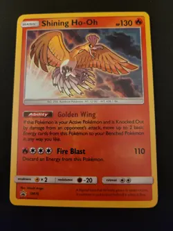 Shining Ho-Oh Pokemon Sun & Moon Black Star Promo SM70 - Image 1