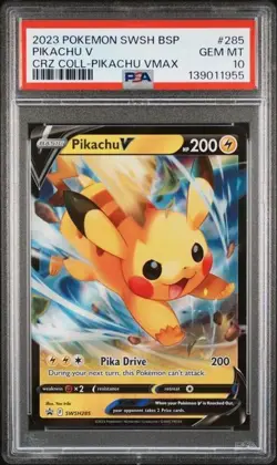 PSA 10 PIKACHU V SWSH285 BLACK STAR PROMO POKEMON GEM MINT - Image 1