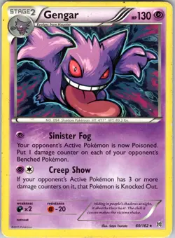 GENGAR 60/162 HOLO BREAKTHROUGH POKEMON MP DECK EXCLUSIVE - Image 1