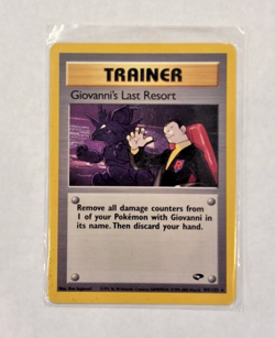 GIOVANNI'S LAST RESORT *Rare* (NM/LP) - Gym Challenge 105/132 Pokemon TCG Card - Image 1