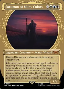Saruman of Many Colors - Surge Foil Extended Art Showcase LTR NM MTG - Image 1