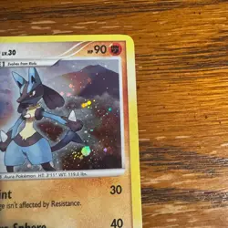 Pokemon Lucario Holo Rare 6/130 Diamond & Pearl Stage MP/HP - Stratch - Image 2