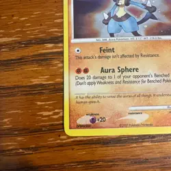 Pokemon Lucario Holo Rare 6/130 Diamond & Pearl Stage MP/HP - Stratch - Image 3