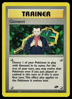 Pokemon Card - Giovanni Gym Challenge 104/132 Rare - Image 1