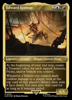 Edward Kenway - Foil Etched Assassin's Creed NM MTG - Image 1