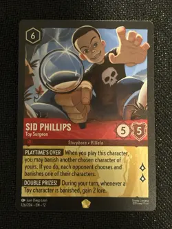 Disney Lorcana Sid Phillips Toy Surgeon Wilds Unknown Legendary 126/204 🔥🔥🔥 - Image 1