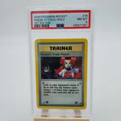 Pokemon TCG Cards 1st Edition Rocket's Sneak Attack 16/82 Holo Rare PSA 8 NM-MT - Image 2