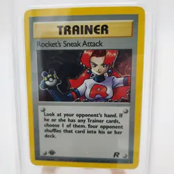 Pokemon TCG Cards 1st Edition Rocket's Sneak Attack 16/82 Holo Rare PSA 8 NM-MT - Image 3