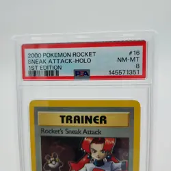 Pokemon TCG Cards 1st Edition Rocket's Sneak Attack 16/82 Holo Rare PSA 8 NM-MT - Image 4