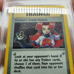 Pokemon TCG Cards 1st Edition Rocket's Sneak Attack 16/82 Holo Rare PSA 8 NM-MT - Image 5