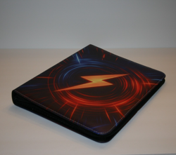 NEW Lightning Bolt 3-Ring Zipper Binder 9-Pocket Flexible Cover Holds 900 Cards - Image 2