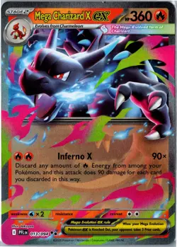 Pokemon Card - Mega Charizard X ex 013/094 Phantasmal Flames Double Rare NM - Image 1