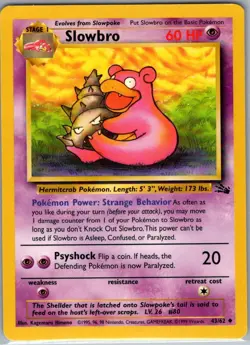 Slowbro 43/62 Non Holo Fossil - Pokemon Card - LP - Image 1