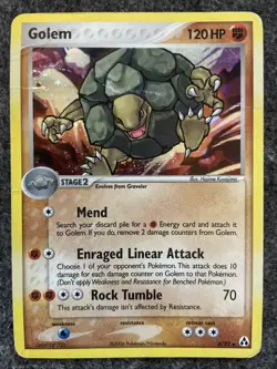 Pokemon Card Rare Golem 6/92 Holo Legend Maker 2006 HP - Image 1
