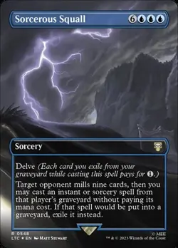 Sorcerous Squall - Surge Foil Extended Art LTC NM MTG - Image 1