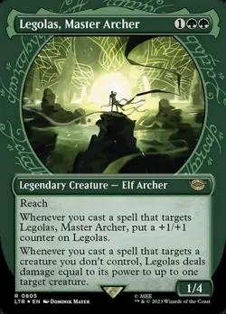 Legolas, Master Archer - Surge Foil Extended Art Showcase LTR NM MTG - Image 1