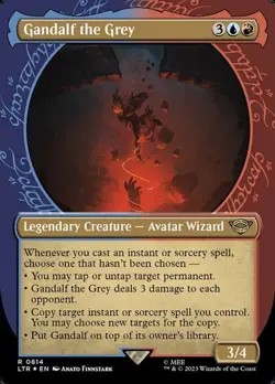 Gandalf the Grey - Surge Foil Extended Art Showcase LTR NM MTG - Image 1
