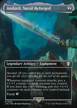 Anduril, Narsil Reforged - Surge Foil Extended Art LTC NM MTG - Image 1