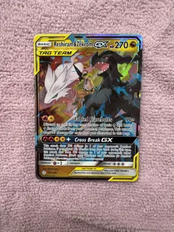 Reshiram & Zekrom GX 157/236 2019 Pokemon Sun & Moon Cosmic Eclipse Near Mint - Image 1