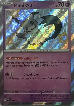Mimikyu 160/091 Shiny Rare Paldean Fates Pokemon NM - Image 1