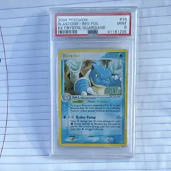 Pokemon Blastoise 14/100 EX Crystal Guardians Reverse Foil Rare PSA 9 - Image 1