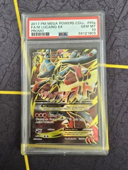Mega Lucario EX PSA 10 - 55a/111 - Full Art - Mega Powers Promo - Pokemon - Image 1
