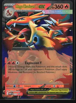Mega Charizard Y ex 030 Holo ME: Mega Evolution Promo Pokemon Holo Near Mint - Image 1
