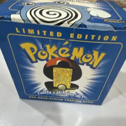 Pokemon 23K Gold-Plated Poliwhirl with Poke Ball Display Case - Image 1