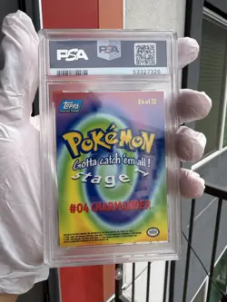 1999 Topps Pokemon Charmander Movie Foil – Vintage Holo - PSA 8 - Image 2