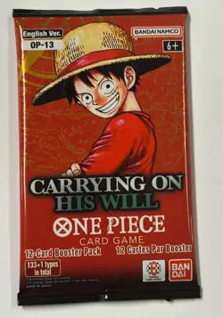 One Piece TCG OP13 Carrying On His Will Booster Pack Sealed English - Image 1