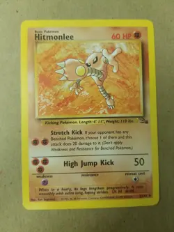 Hitmonlee 22/62 - Rare - Fossil SET - VINTAGE WOTC Pokemon Card - UNLIMITED - NM - Image 1