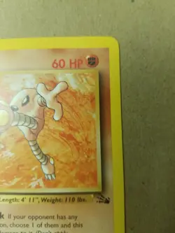 Hitmonlee 22/62 - Rare - Fossil SET - VINTAGE WOTC Pokemon Card - UNLIMITED - NM - Image 3